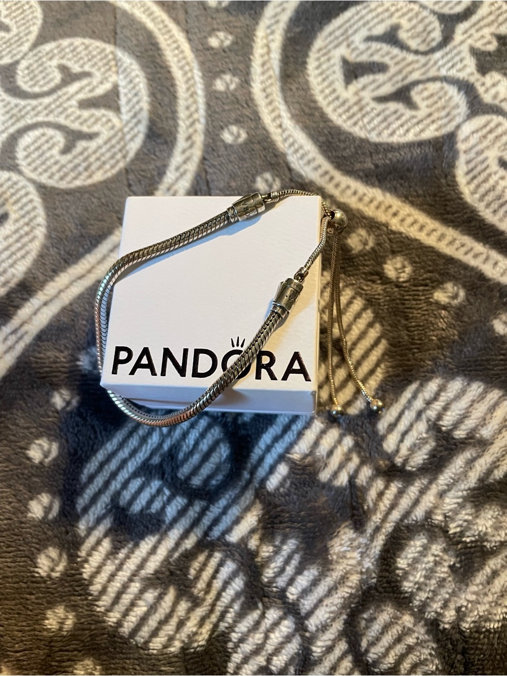 Pandora Silver Sliding Snake Chain Bracelet - Silver